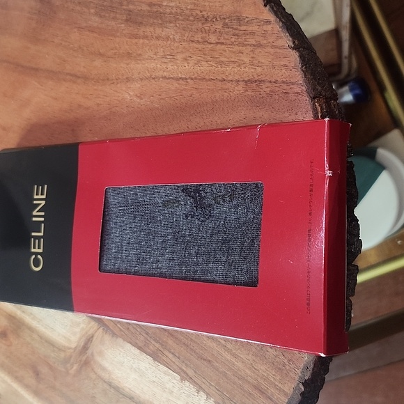 Celine Mens Luxury Socks New In Package Gray Blue Carriage Logo Sz 8-12 Approx.